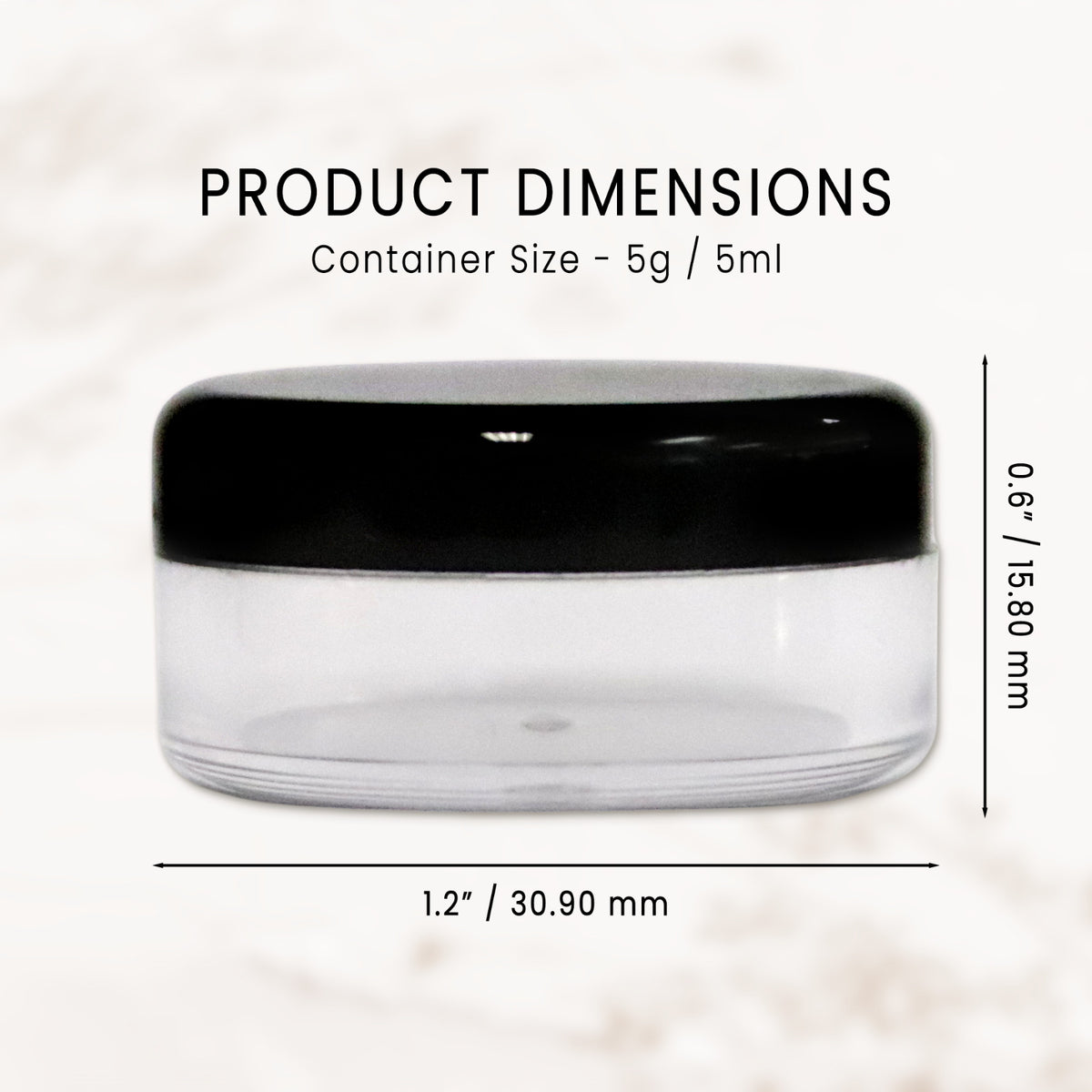 200 Pack 5ML Plastic Makeup Sample Jars - Cosmetic & Lip Balm Containers