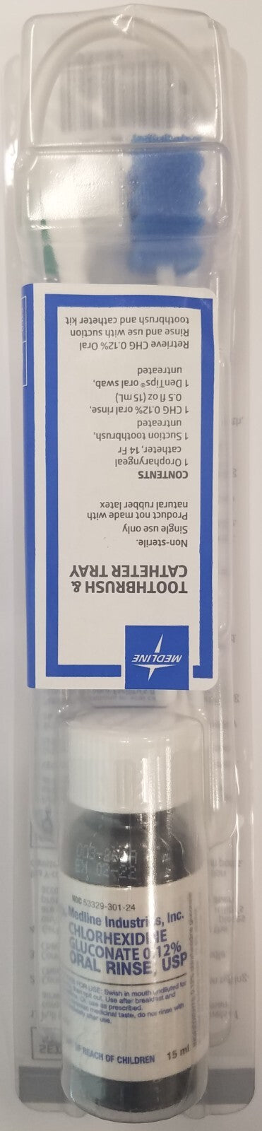 4 Pack Medical Suction Toothbrush & Catheter Tray Kits - Oral Care