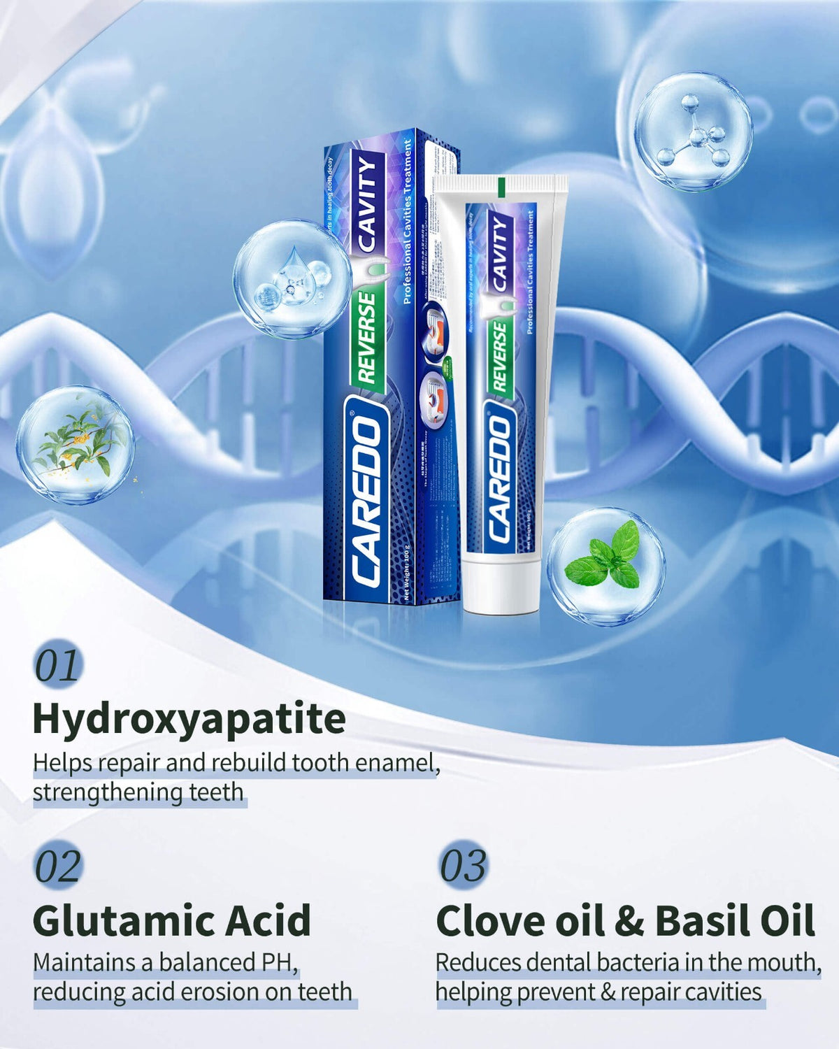 Hydroxyapatite Cavity Repair Toothpaste - Remineralizing Enamel & Sensitive Teeth