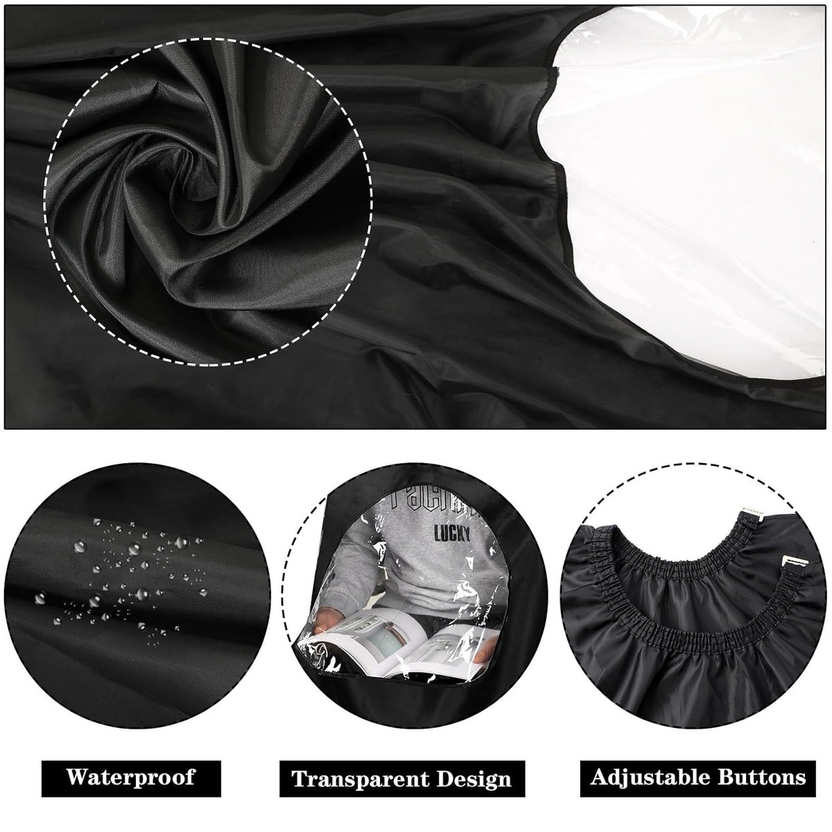 Professional Barber Capes for Haircutting with Adjustable Design and Viewing Window