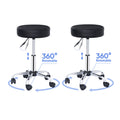 Adjustable Hydraulic Salon Rolling Stool with Swivel Wheels for Hair & Beauty