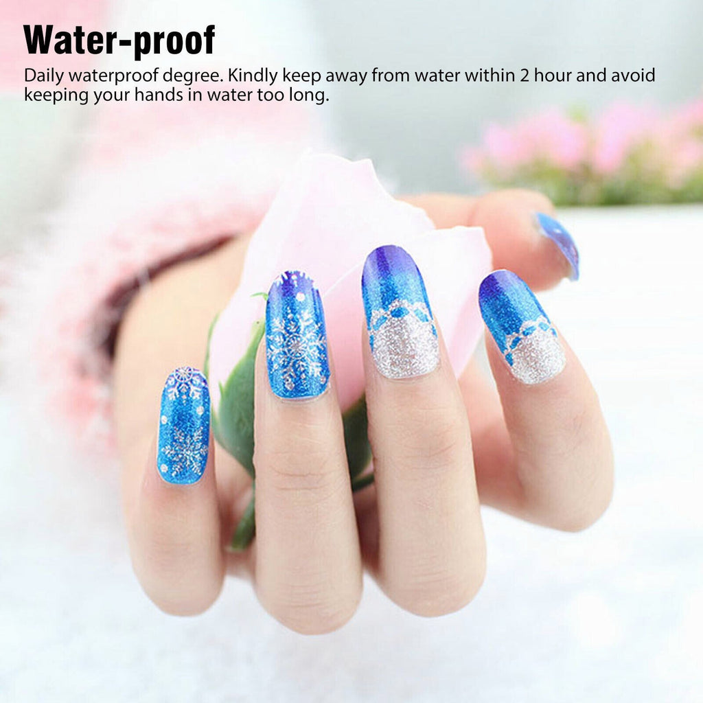Double-Sided Nail Glue Tape Stickers for Press-On Nails Waterproof, 24 Pack
