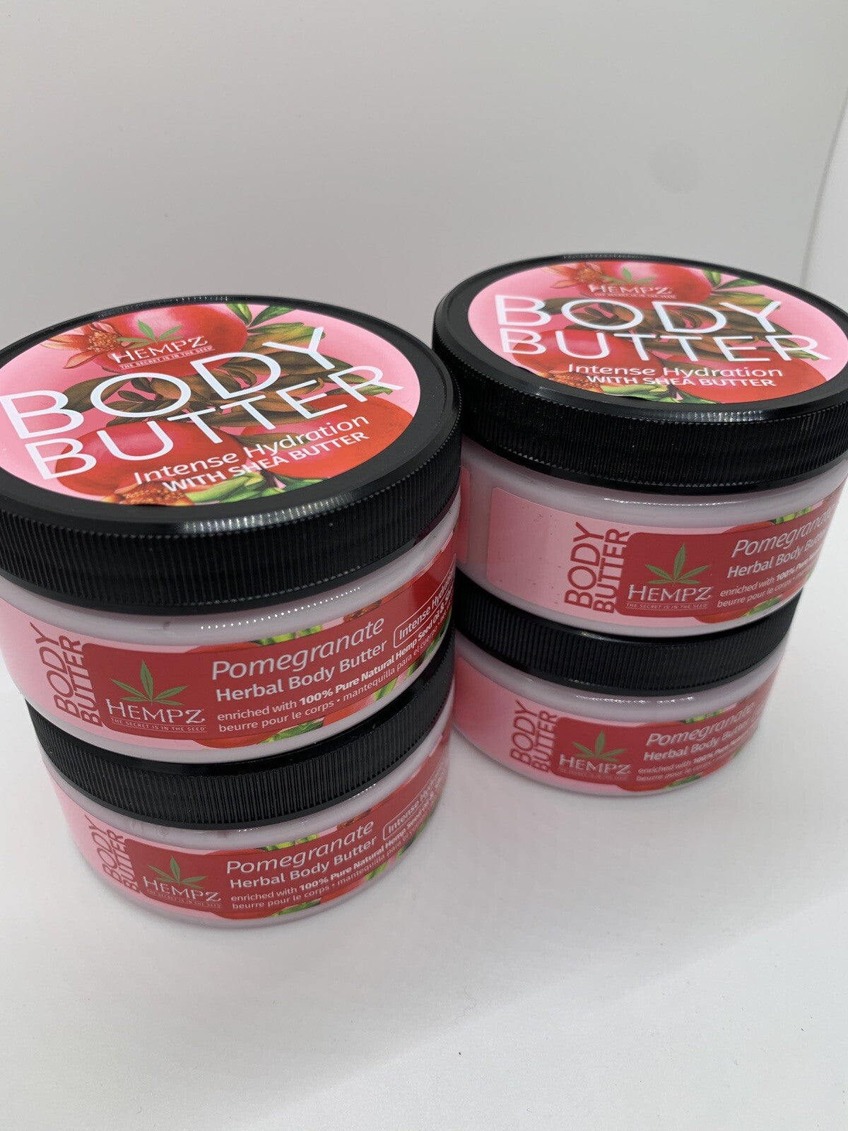 4 Pack Hempz Pomegranate Herbal Body Butter 8 oz - New