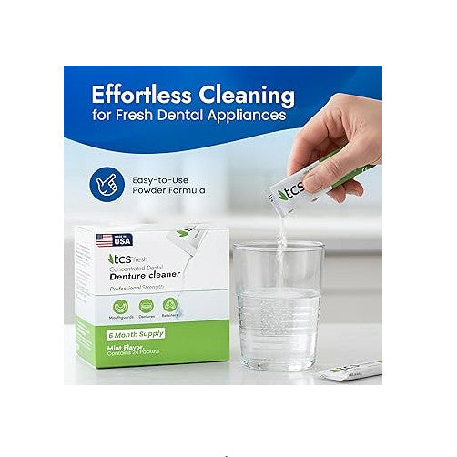 Dental Appliance Cleaner Concentrate - 6-Month Mint Supply for Mouthguards and Dentures