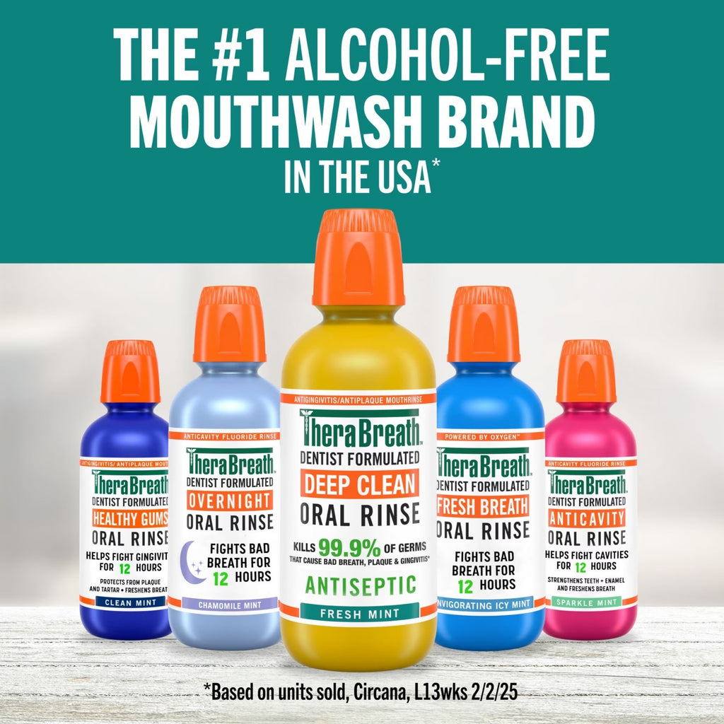 Alcohol-Free Fresh Mint Mouthwash - Deep Clean & Germ Killer, 16 fl oz