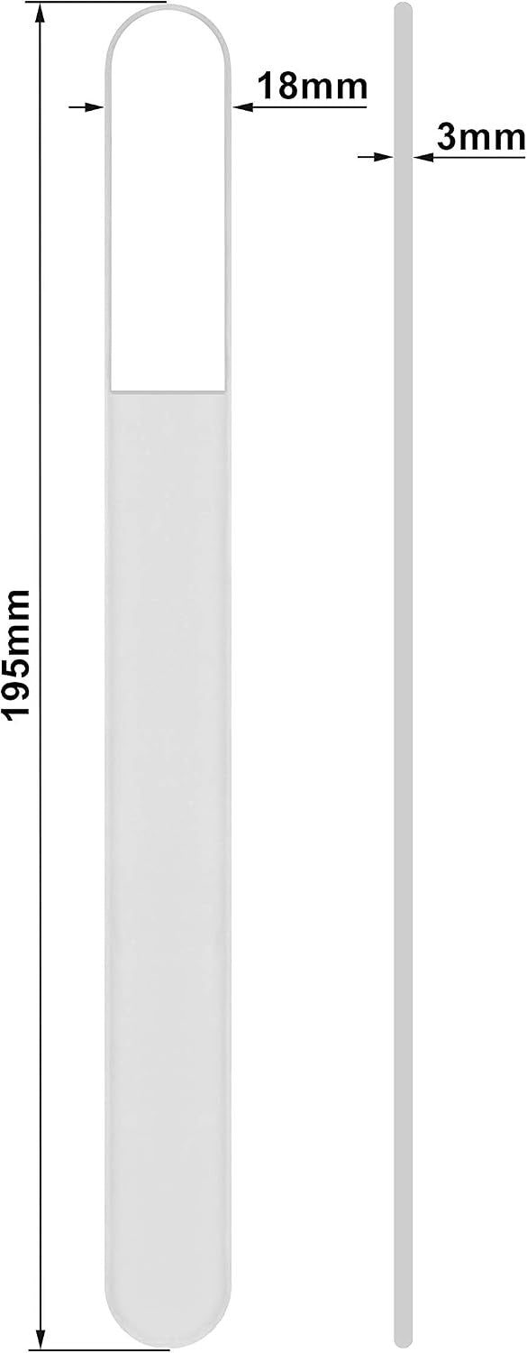 Large Czech Tempered Glass Nail File - Handmade, Durable & Gentle on Nails