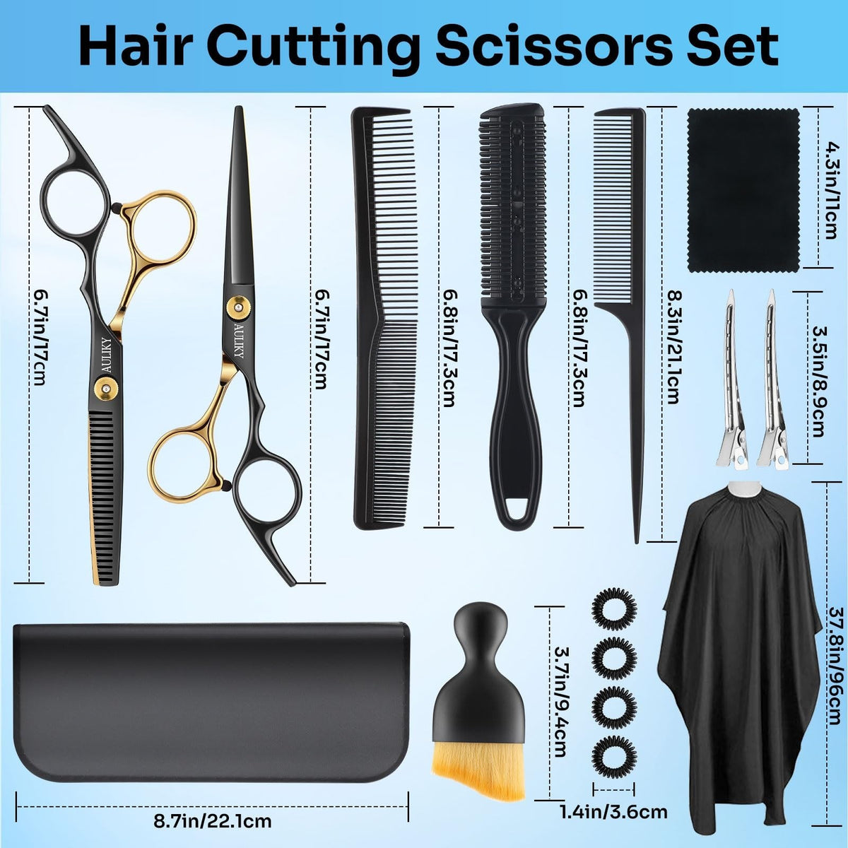 Professional Hair Cutting Thinning Scissors Barber Shears Salon Set