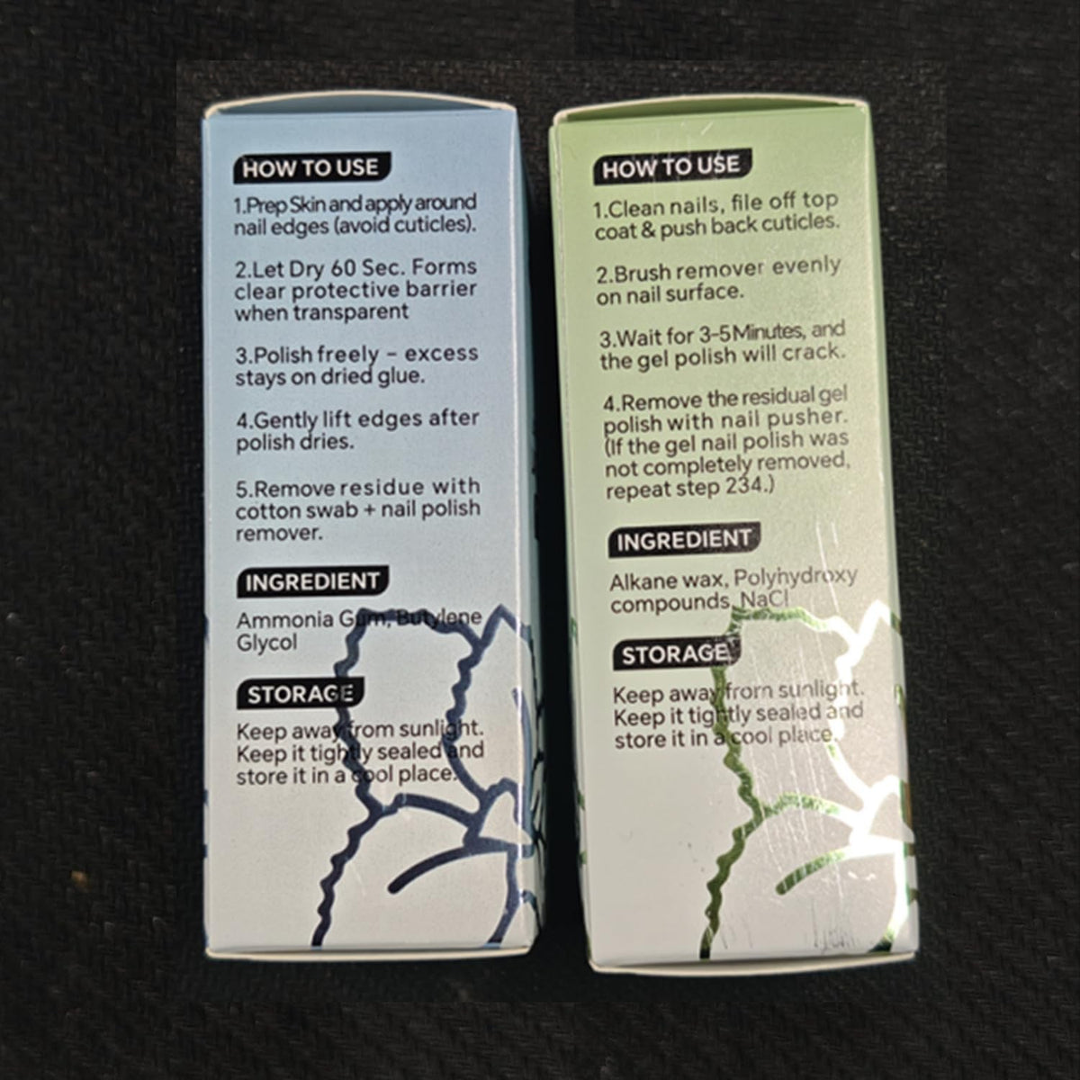 Gel Nail Polish Remover Set with Peel-Off Liquid Latex - 15ml x 2