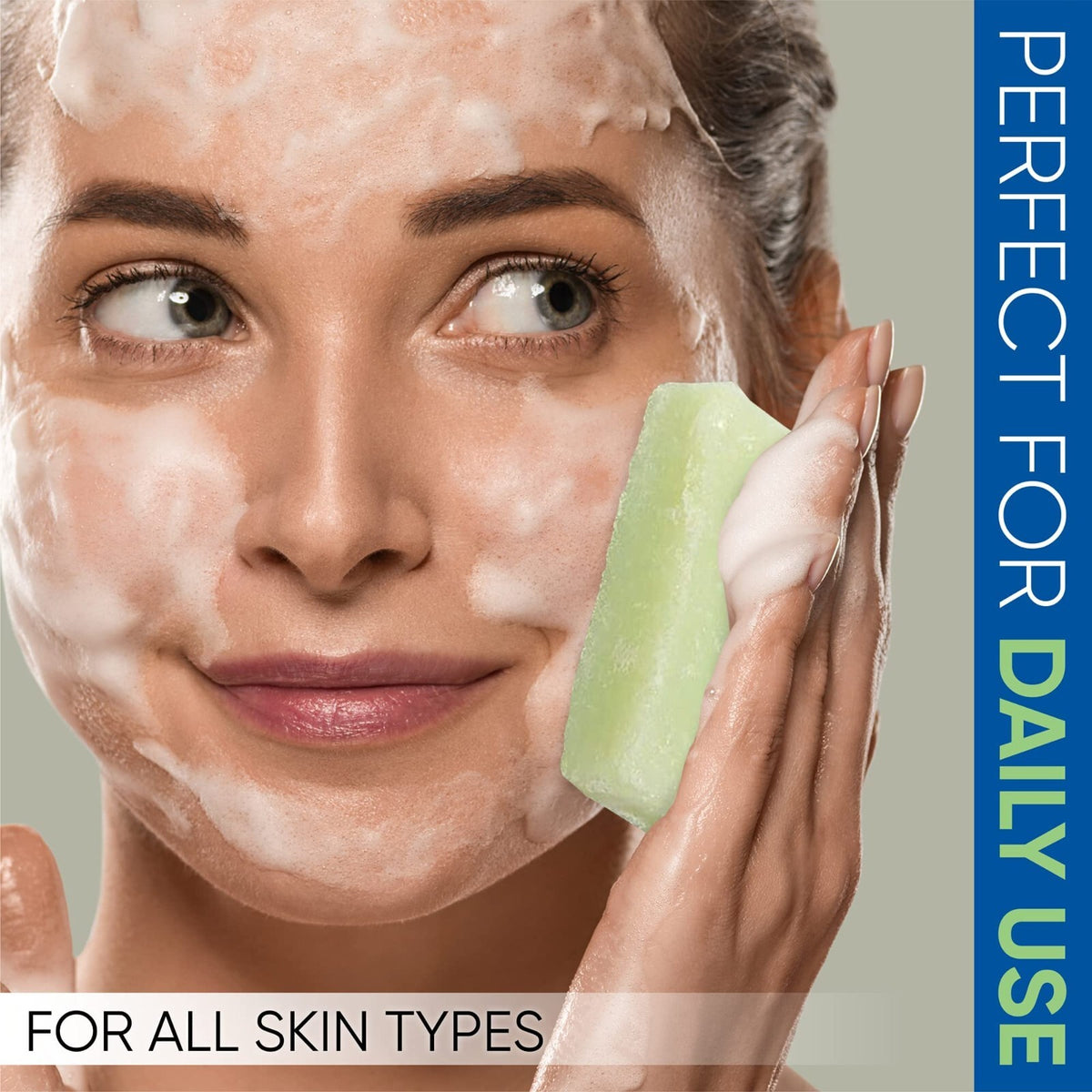 Exfoliating Soap Sponge with Cucumber & Melon for Face & Body - Long-lasting & Hydrating