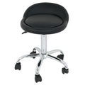 Adjustable Salon & Spa Rolling Stool with Backrest - Hydraulic Height & 360° Swivel