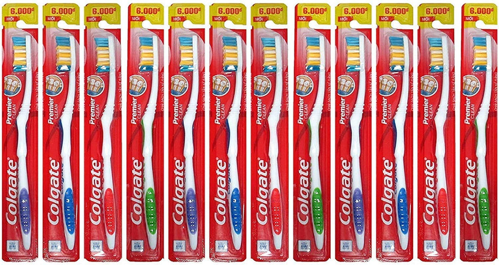 Pack of 12 Extra Clean Manual Toothbrushes with Bi-Level Bristles