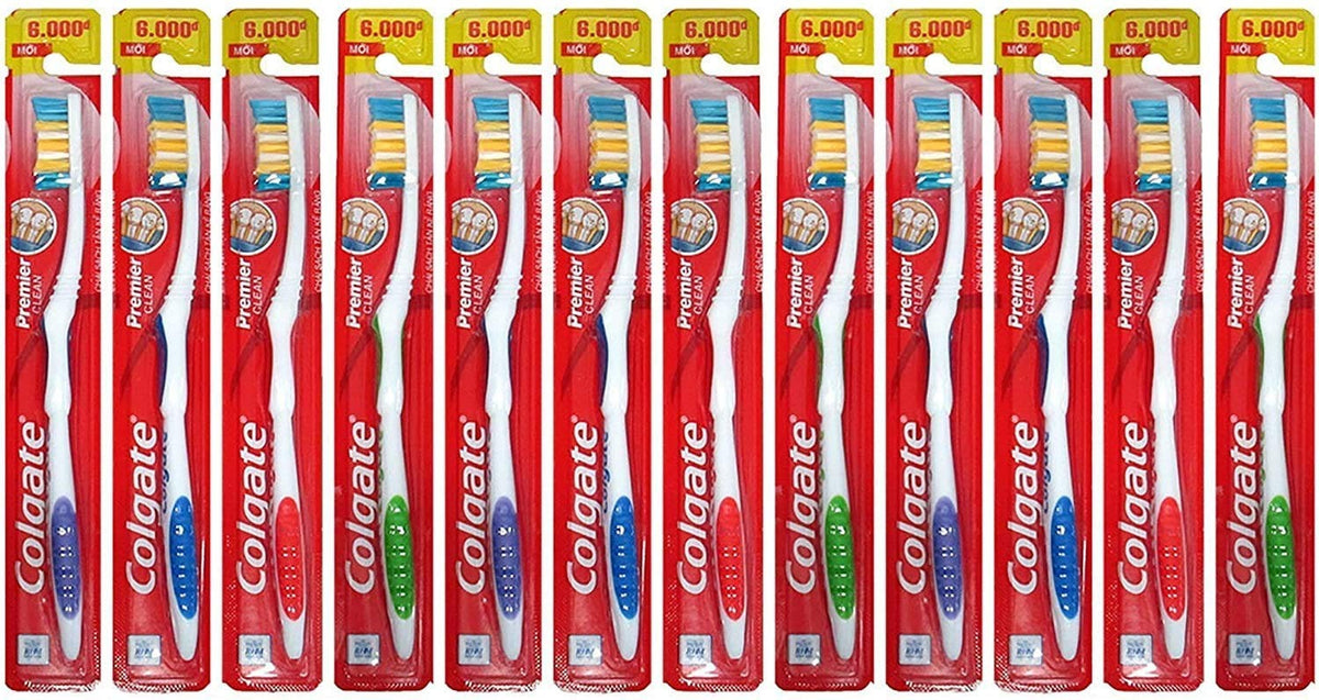 Pack of 12 Extra Clean Manual Toothbrushes with Bi-Level Bristles