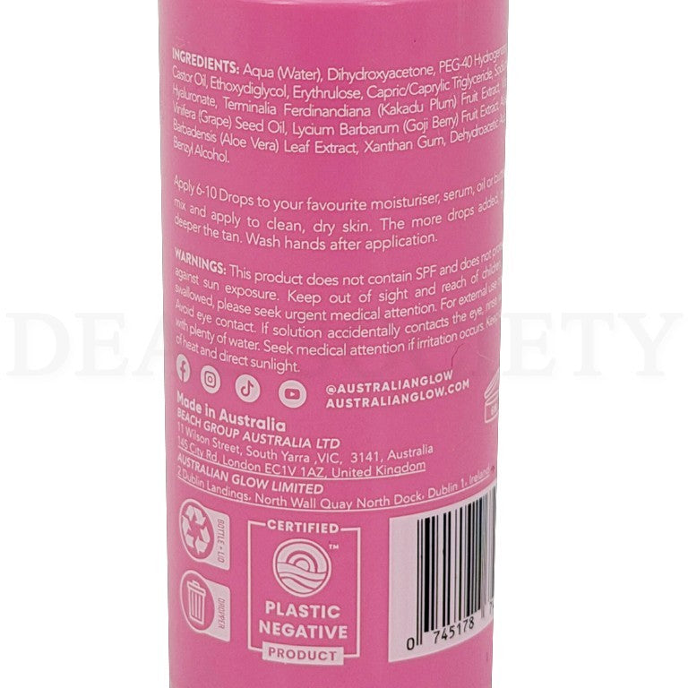 Self Tan Drops for Face & Body Dark - Hydrating Vegan Tanning Serum (Lot of 2)