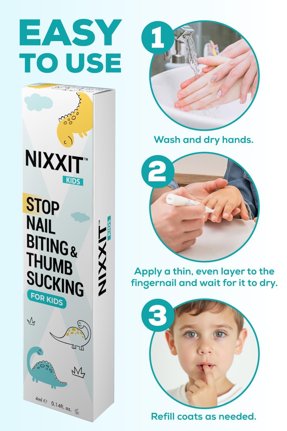 Kids Nail Biting Prevention Polish - Bitter Taste Nail Polish Pen 0.5 oz