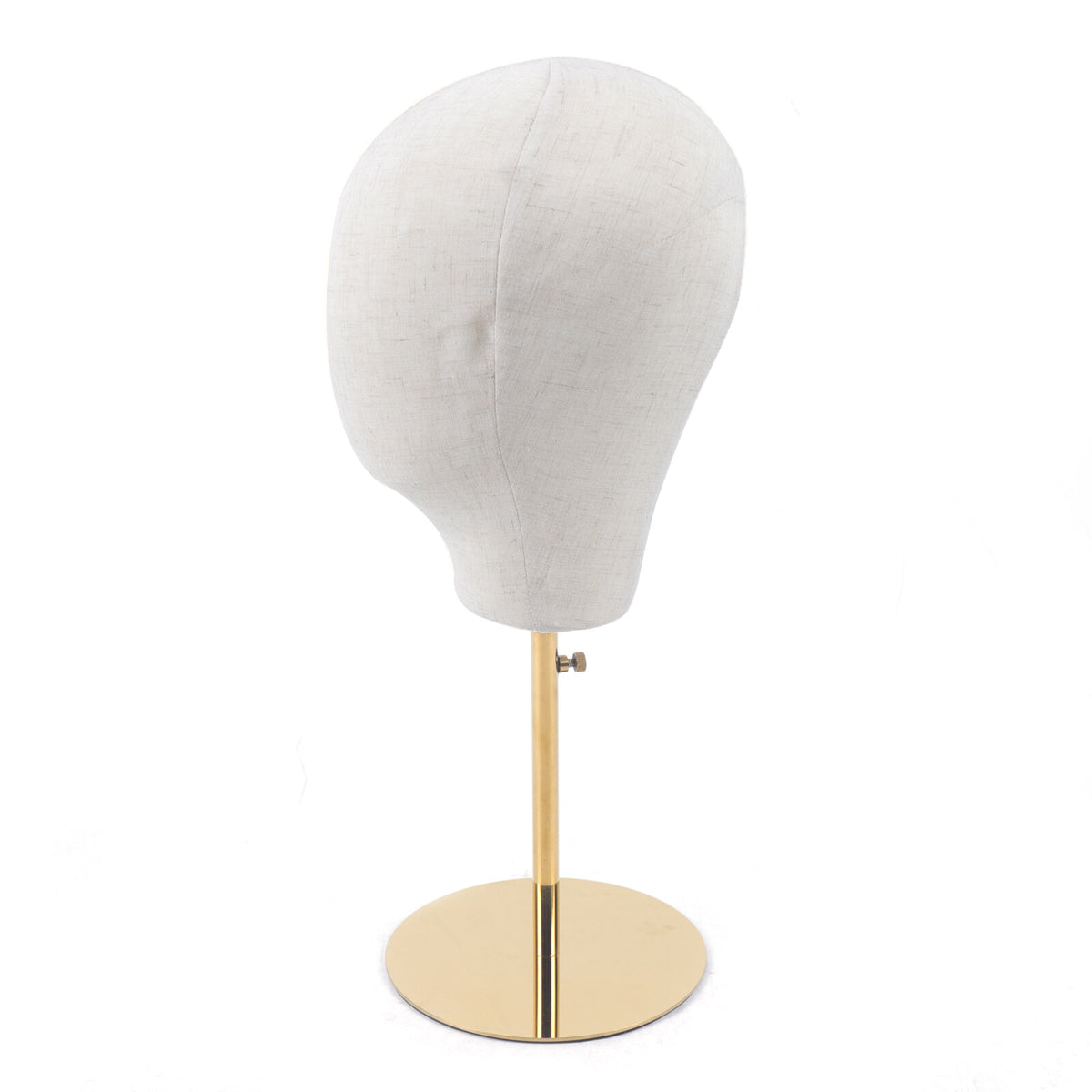 Adjustable Gold Wig Display Stand Mannequin Head for Hats & Wigs