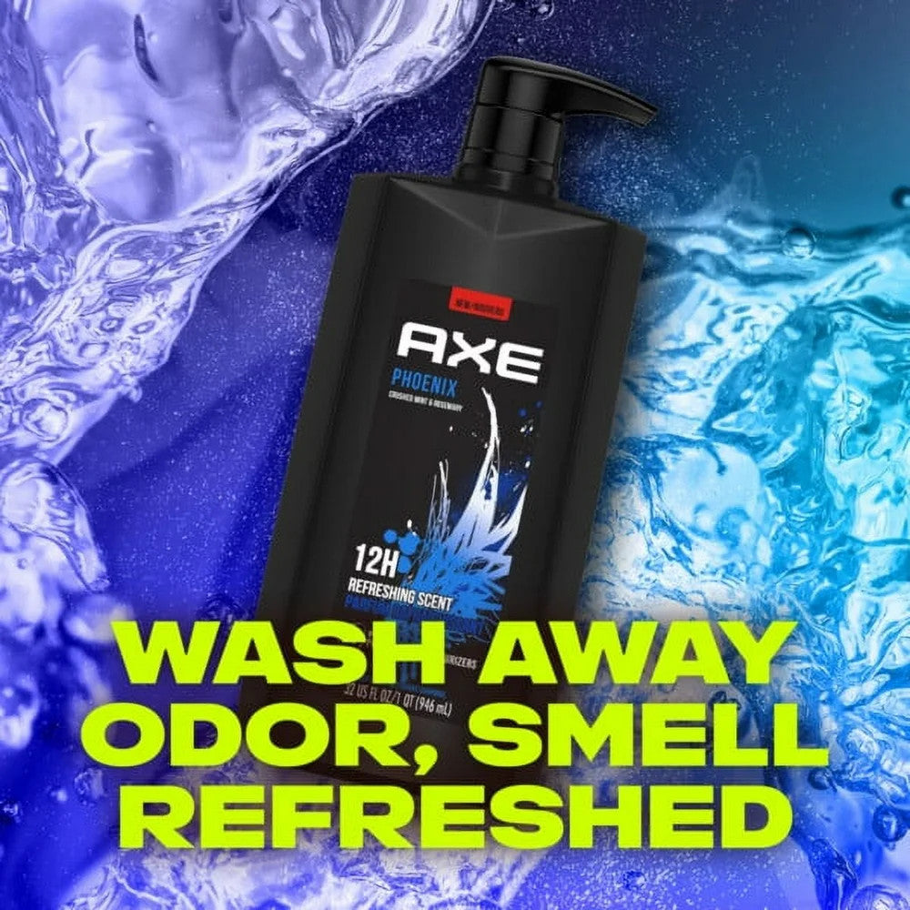 Men's Body Wash with Mint & Rosemary - Long Lasting Fresh Scent, 32 fl oz