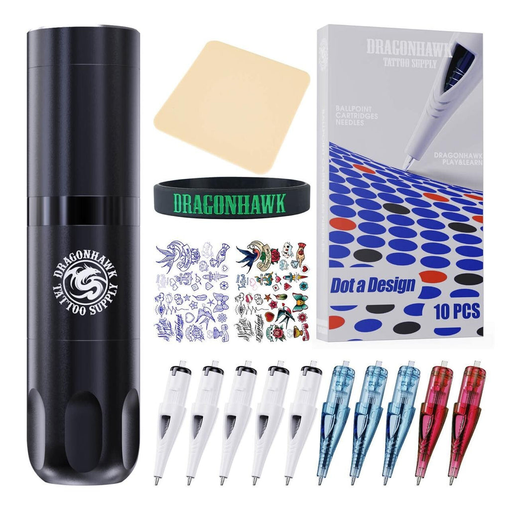 Wireless Tattoo Machine Kit X3 Starter Bundle by Dragonhawk