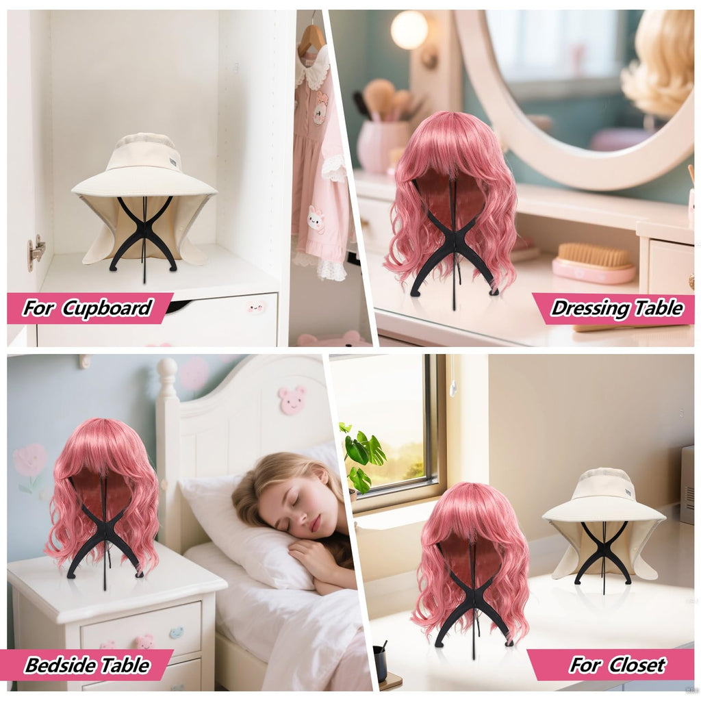 Portable Wig Holder Stand for All Wigs Travel Hair Stylist Gifts