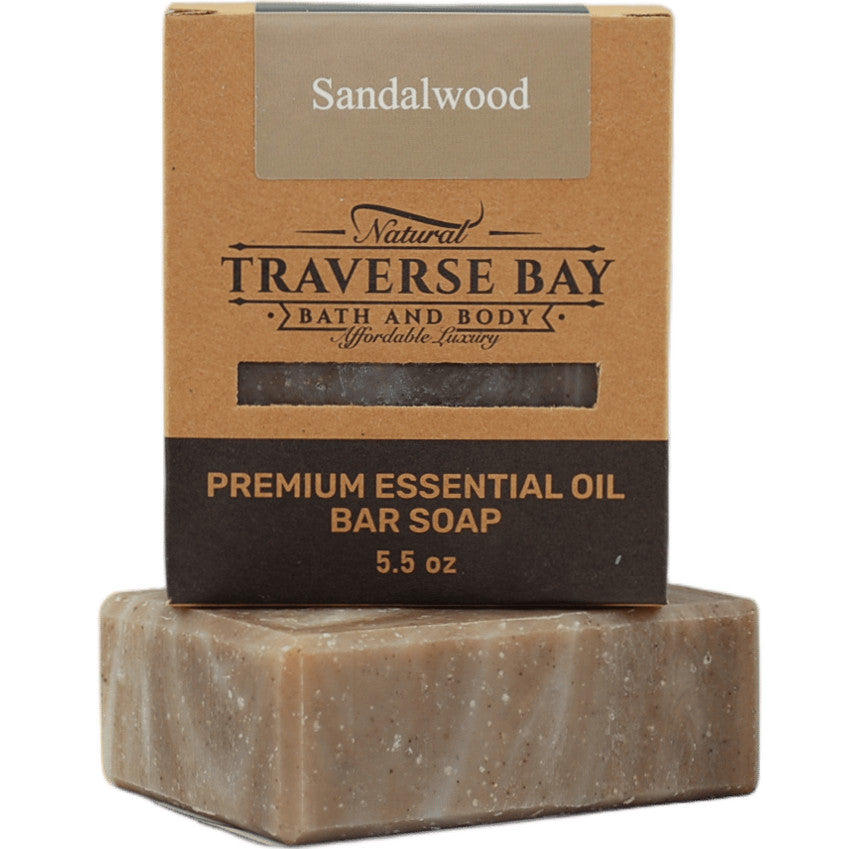 Sandalwood Handmade Cold Process Bar Soap - Large 5.5-6 oz Natural Skincare