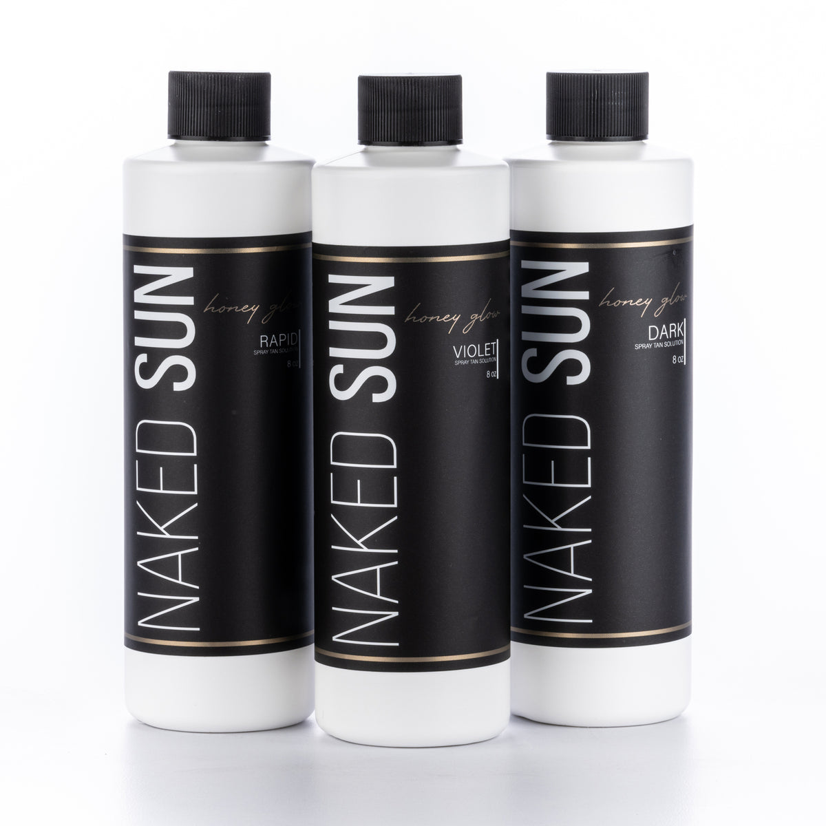 Honey Glow Spray Tanning Solution Set - Nourishing, Fast-Developing Dark & Medium Tans