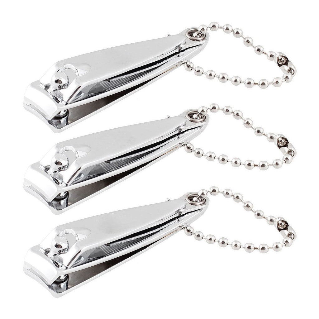 Mini Finger Nail Clipper Set with File & Key Chain - 3 Pack