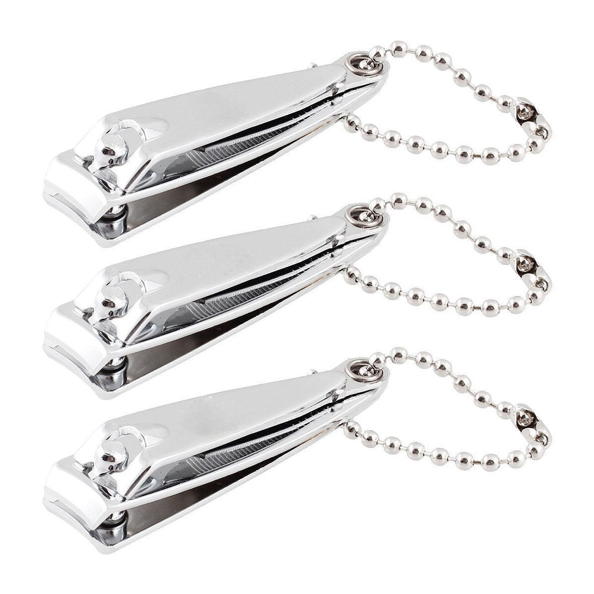 Mini Finger Nail Clipper Set with File & Key Chain - 3 Pack