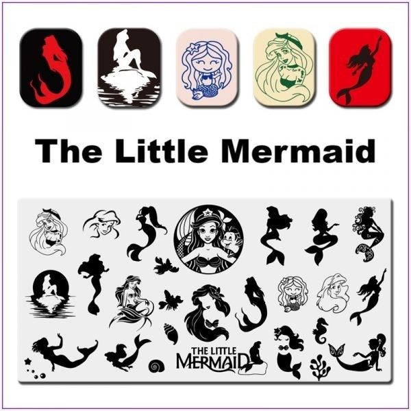 Nail Stamping Plate The Little Mermaid CP-8004 for Nail Art