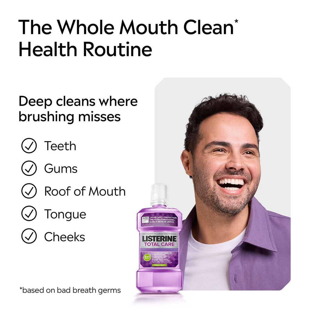 Listerine Total Care Fresh Mint Mouthwash 3-Pack - 33.8 fl oz Each