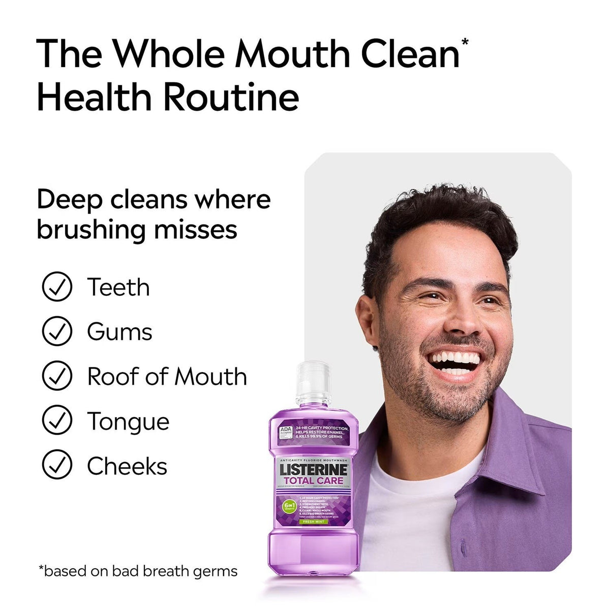 Listerine Total Care Fresh Mint Mouthwash 3-Pack - 33.8 fl oz Each