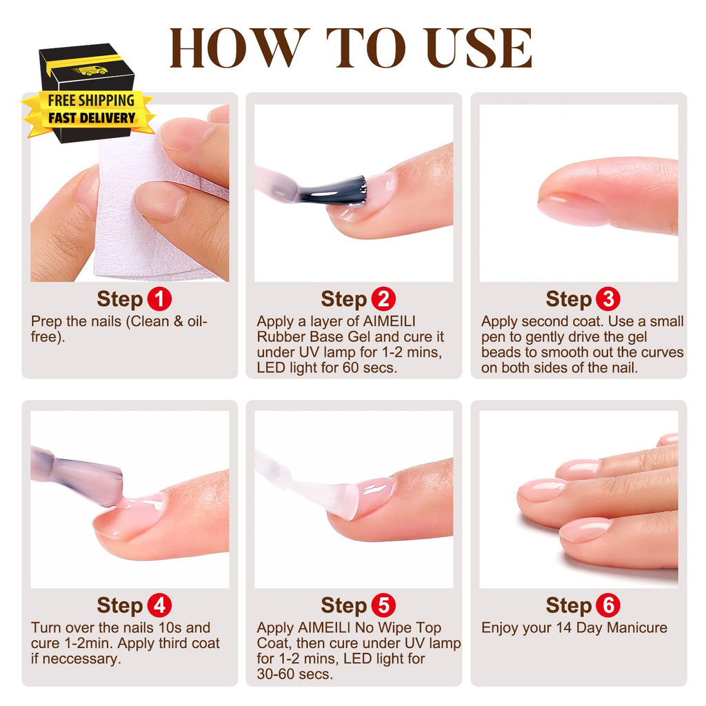 Rubber Base Gel Nail Polish 4-in-1 Strengthen & Protect - 10ml