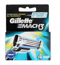 Gillette Mach3 Razor Blade Refills - 4 Cartridges for Close Shave
