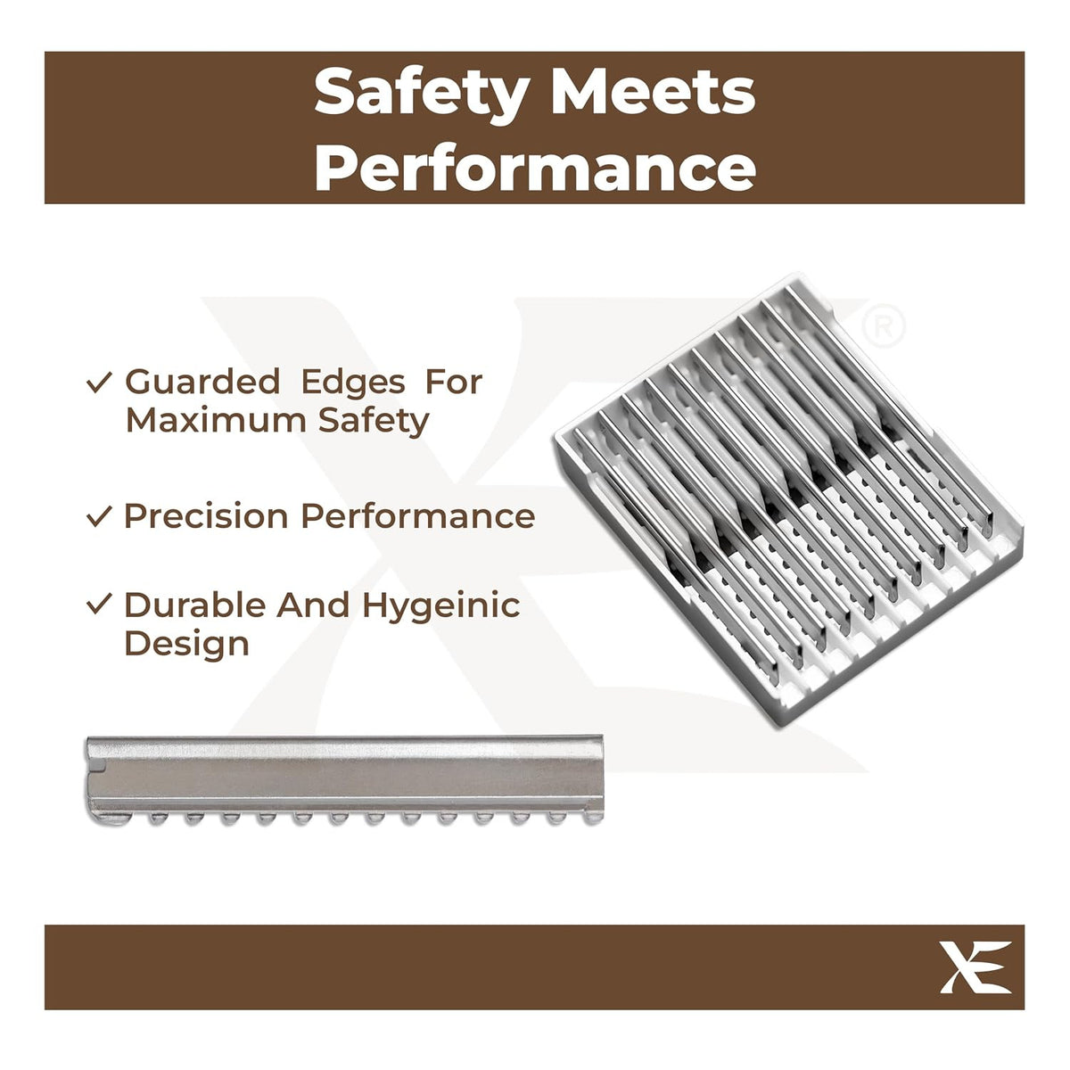 Stainless Steel Hair Thinning Razor Edges Set for Texturizing & Styling