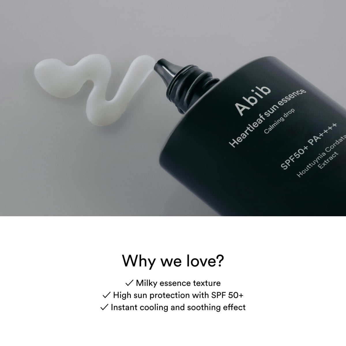 Abib Heartleaf Sun Essence SPF 50+ PA++++, Hydrating Sunscreen, 50ml