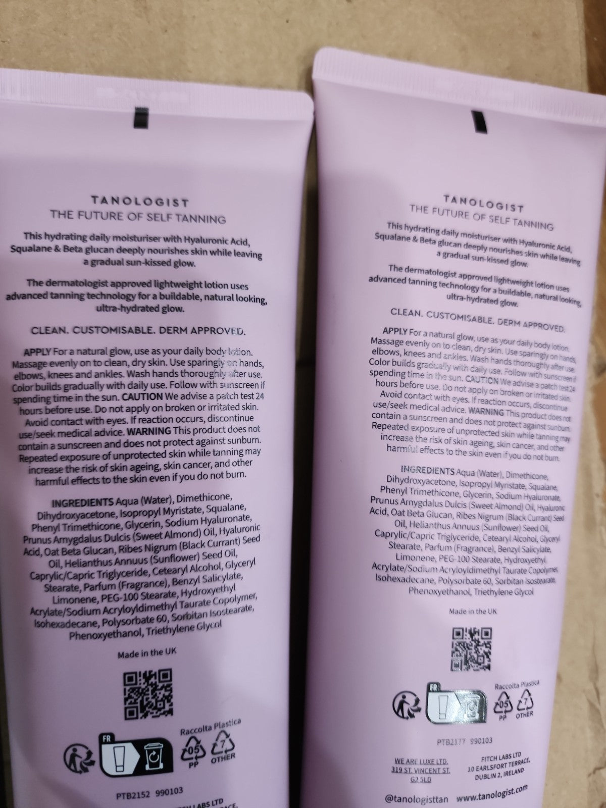 4 Pack Hydrating Gradual Self Tanner Lotions - Tanologist Daily Glow 250ml