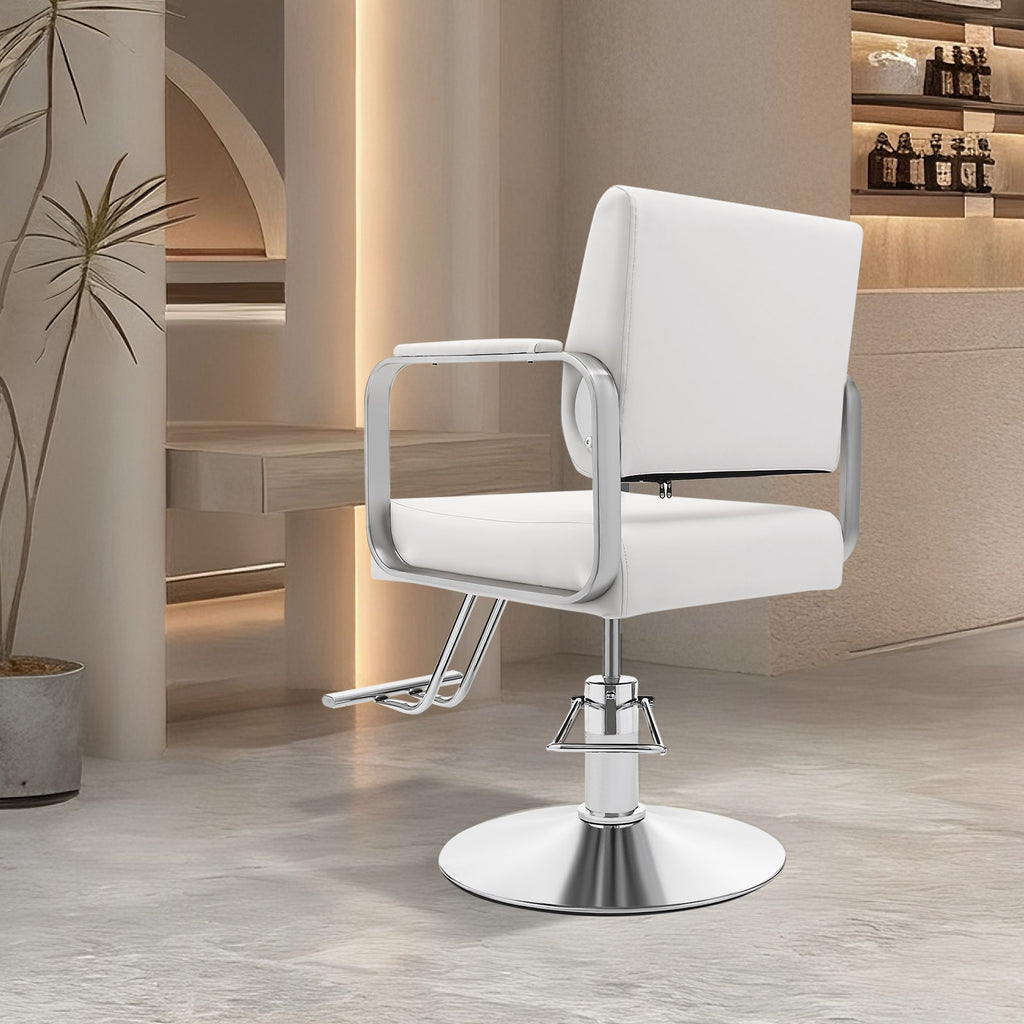 Adjustable 360° Salon & Barber Chair with Height and Rotatable Design, 200kg Capacity