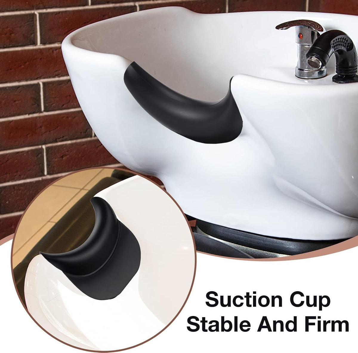 Silicone Shampoo Bowl Neck Rest with Suction Cups - Salon Client Comfort