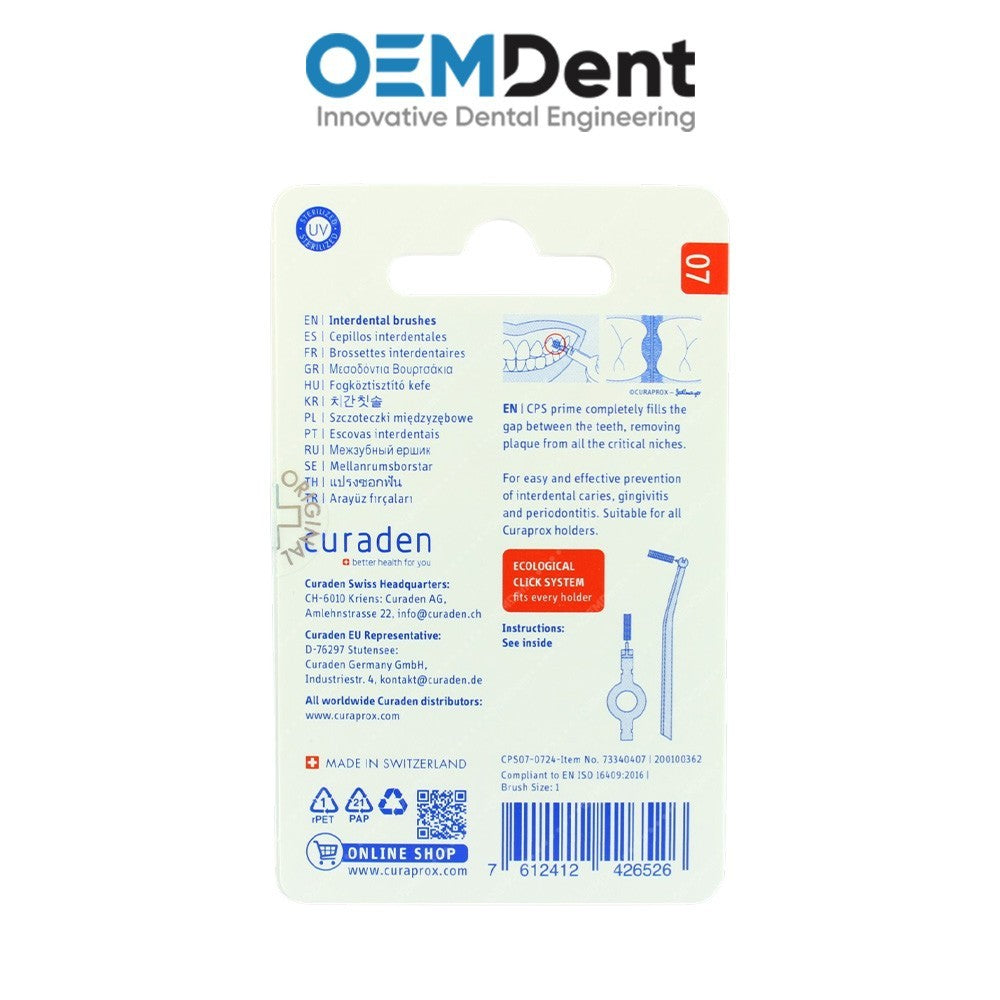 Interdental Brush Refills 8 Pack Multiple Sizes Dental Care