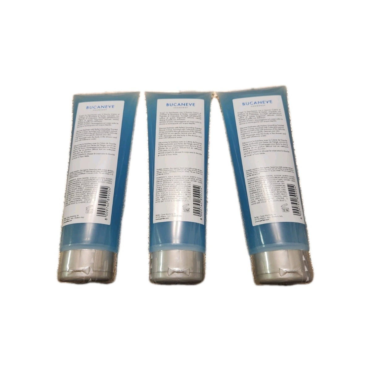 Bath & Shower Cream Set - Bucaneve Snow Drop 3x 8.4 Ounce Bottles