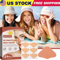 24 Pack Sun Protection Nose Patches UV Shield for Outdoor Activities - Beige