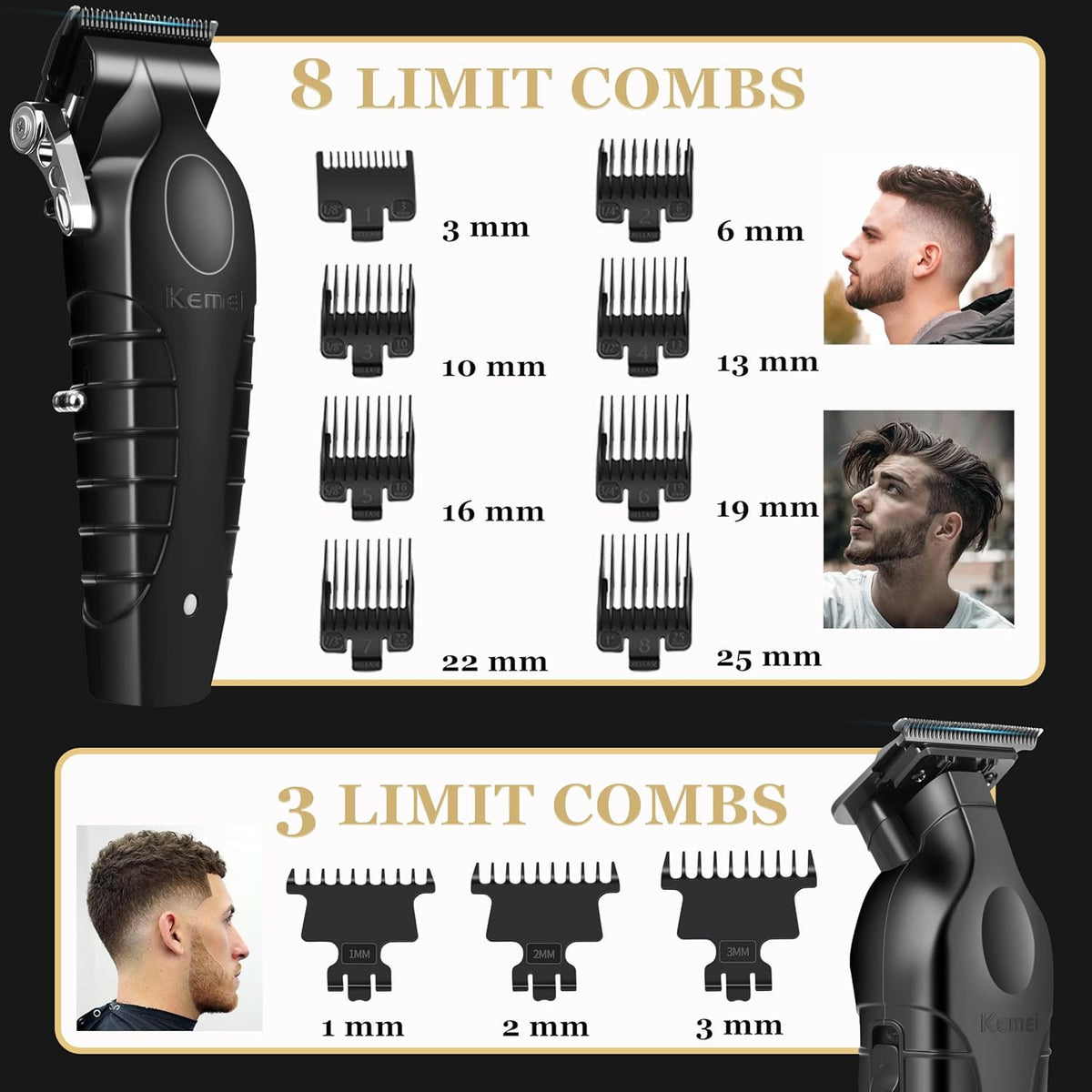 Men's Professional Hair Clipper & Grooming Kit - Cordless Trimmer Set