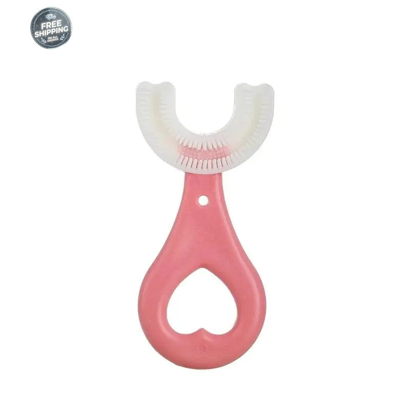 Children's U-Shaped Toothbrush Pack of 2 for Ages 4-6 - Gentle Oral Cleaner