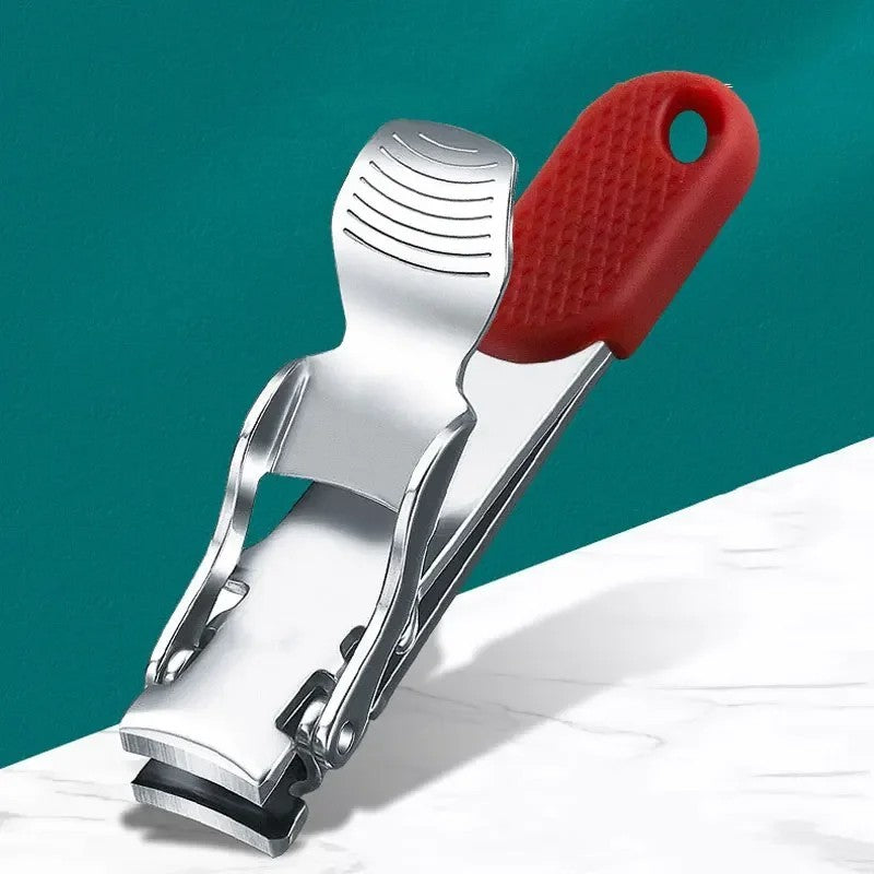 Swiss Made Red Nail Clipper with Lanyard Hole Stainless Steel Compact Manicure Tool
