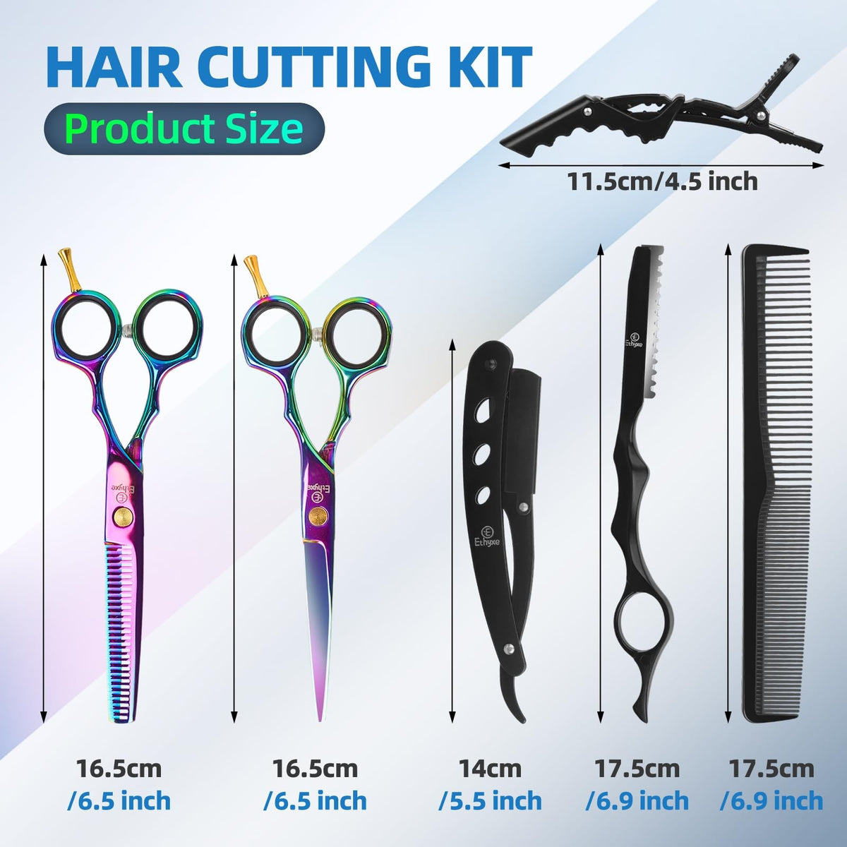 6.5-Inch Professional Barber Scissors Set Thinning Hair Cutting Shears