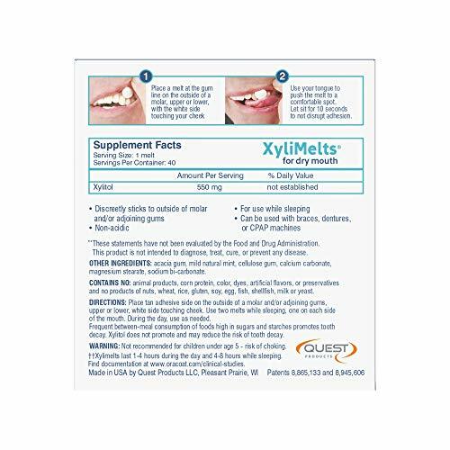 Dry Mouth Relief Xylimelts - Mild Mint Flavor, Assorted Sizes