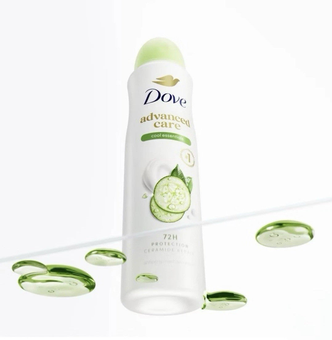 Dove Cucumber Green Tea Antiperspirant Spray 150ml 5 Pack - 48H Odor & Sweat Protection