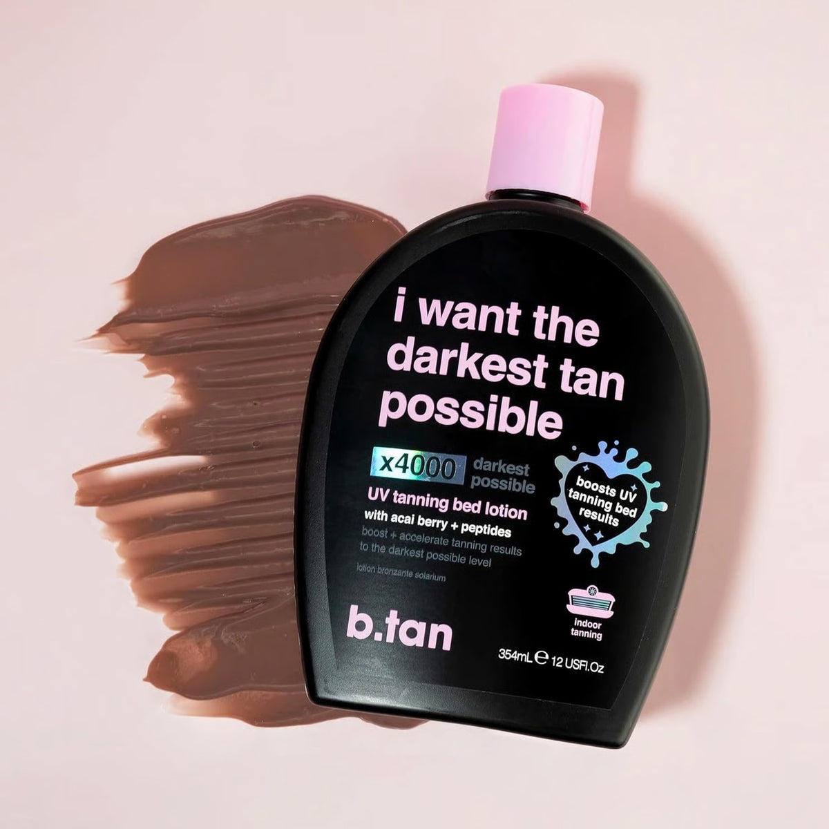 Dark Tanning Bed Lotion with Intensifiers - Deepen Your Tan, Vegan Formula