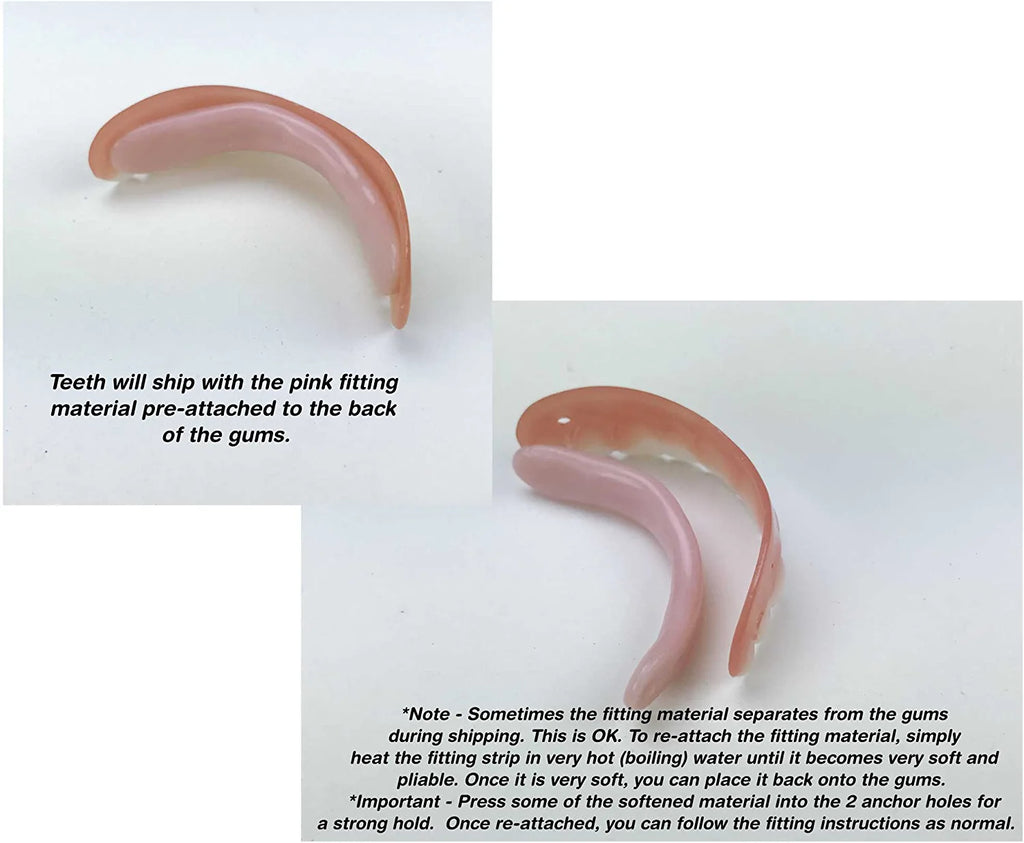 Bright White Upper Veneer Cosmetic Teeth - Comfort Fit Flex Press-On Smile