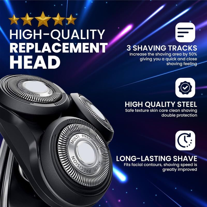 Replacement Head Assembly for Philips Norelco Series 5000 Shavers