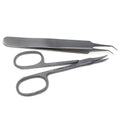Salon Hair & Eyebrow Grooming Kit with Arrow Scissors & Tweezers
