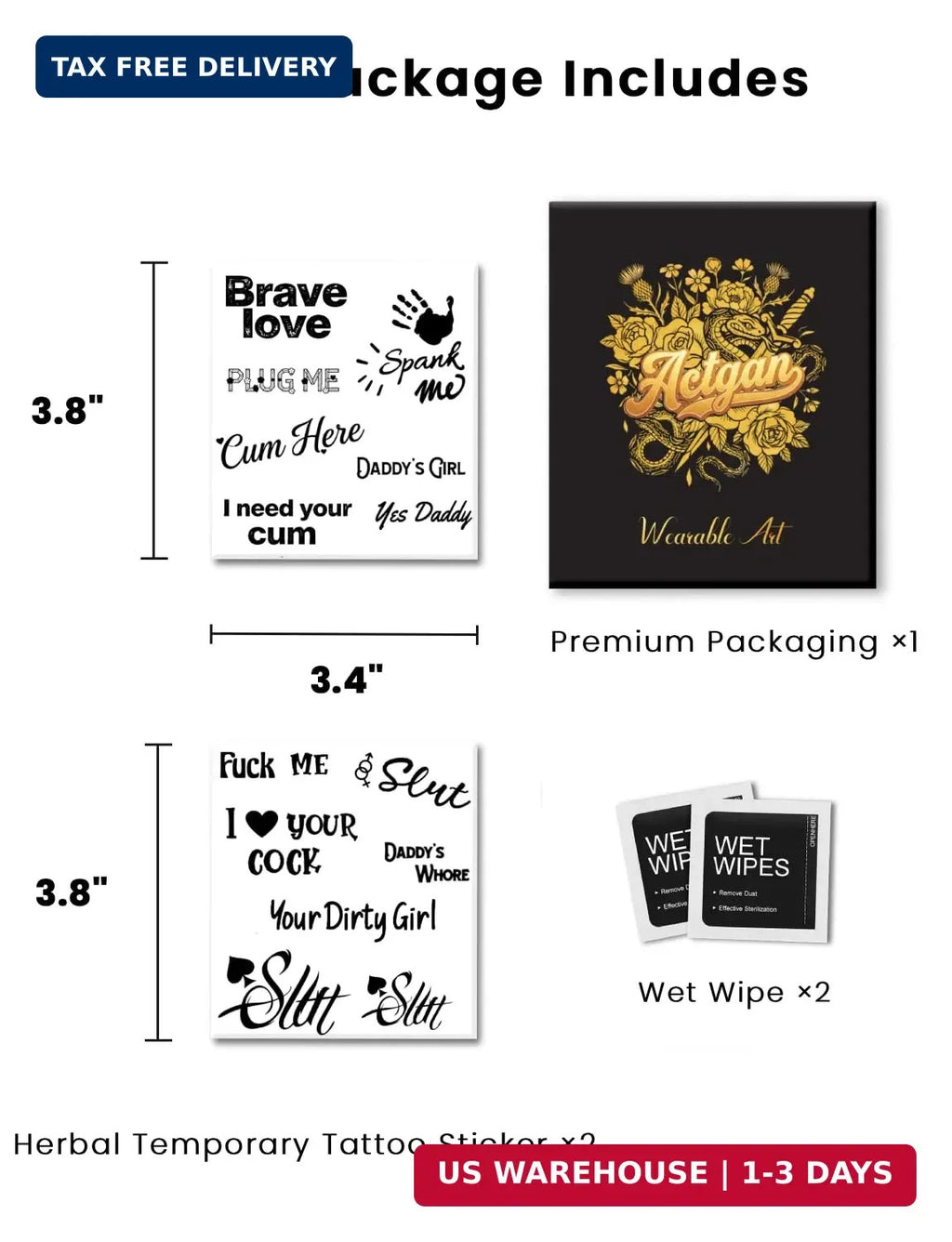 Semi-Permanent Tattoo Sheets for Women - 1–2 Week Waterproof Body Art